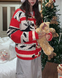 Holiday Nordic Toggle Knit Cardigan