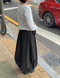 Derun Cotton Balloon Banding Long Skirt