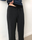 Mirin Low-Rise Dot Bootcut Training Pants