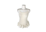 Gren Dot Frill Cardigan Sleeveless Set