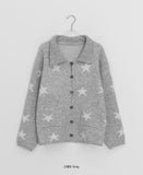 Roche Star Wool Collar Knit Cardigan