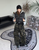 Tinen dart cropped hooded zip-up
