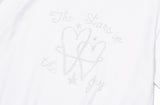 Glitter Heart CROP Short Sleeve T