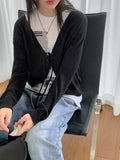 Milan Strap Boucle Crop Long Sleeve Cardigan