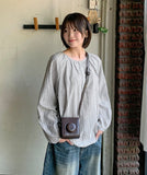 Agel Summer Stripe Round Blouse