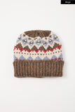 Fuzzy wool blend knit beanie