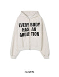 Addiction Back Print Hoodie Zip-Up