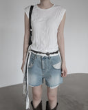 Klev Scarf Set Wrinkle Sleeveless
