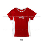 Sporty Star Printing Color Matching Short Sleeve