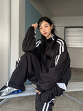 Tudi Diagonal Track Nylon Wind Jumper