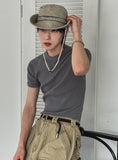 Snug slim ribbed short sleeves