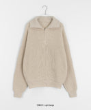 Kokio high neck half zip-up over knit