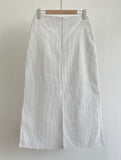 Herrit Seersucker Stripe Long Skirt