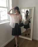 Netin Overfit See-Through Stripe Shirt
