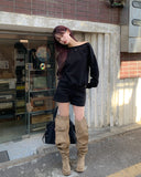 Bohem Stud Off-Shoulder Sweatshirt