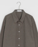 [unisex] Tiltado Check Over Long Sleeve Shirt
