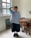 [unisex] Jint Seersucker Over Short Sleeve Shirt