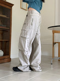 Keds Y2K Gray Pocket Cargo Cotton Pants