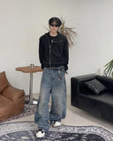 Kian Waffle Crop Long Sleeve T-Shirt