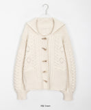 Dunve Sailor Collar Duffel Knit Cardigan