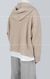 Bed Hood Knit Zip up