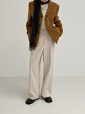 Two-Tuck Basic Wide Slacks