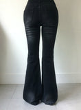 Tet Denim Washing Low-Rise Bootcut Pants
