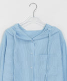 Tucky Stripe Over Hood Shirt