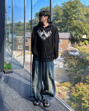 Unisex Devil Overfit Hooded Zip-Up