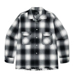 CUT OFF FLANNEL CHECK SHIRT
