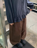 Calted Cotton Embroidered Balloon Wide Pants