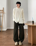 Niel Peach Cotton Wide Pants