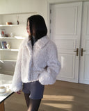 Loewe Collar Fur Short Jacket