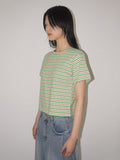 MELODY STRIPE CROP T