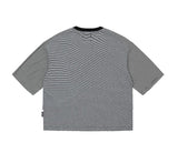 Paneled Stripe Cropped T-Shirt