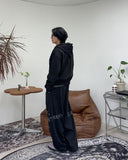 Freno Lettering Hooded Zip-Up