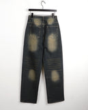Rossen Washing Denim Long Wide Pants