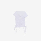 Faroan String Shirring Cropped T-shirt