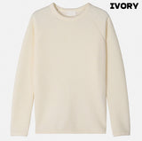 Fit Ribbed Muscle Raglan Brushed Long Sleeve Tee