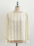 Lamang Frill Lace Puff Blouse