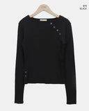 Luhin Underscored Button Long Sleeve T-Shirt