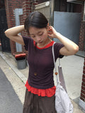 [BAONHAUS] Koinen Flower Frill Layered Sleeveless