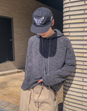 Daford color matching knit hoodie