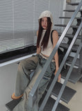 double-out pocket denim pants