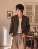 Lens Button Crop Blazer