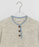 [Unisex] Mitpony Button Color Mix Wool Over Knit