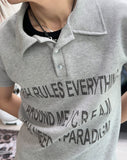 Tide Slim Lettering Collar Tee