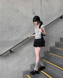 Lit Tiered Mini Skirt Pants