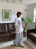 Helmo Star Printing Over Short Sleeve Tee
