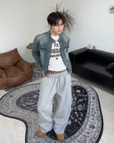 Piece Washed Crop Denim Jacket